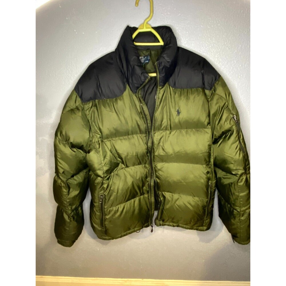 Y2K POLO RALPH LAUREN DOWN PUFFER BUBBLE JACKET MENS SIZE XL 80%DOWN 20% FEATHER